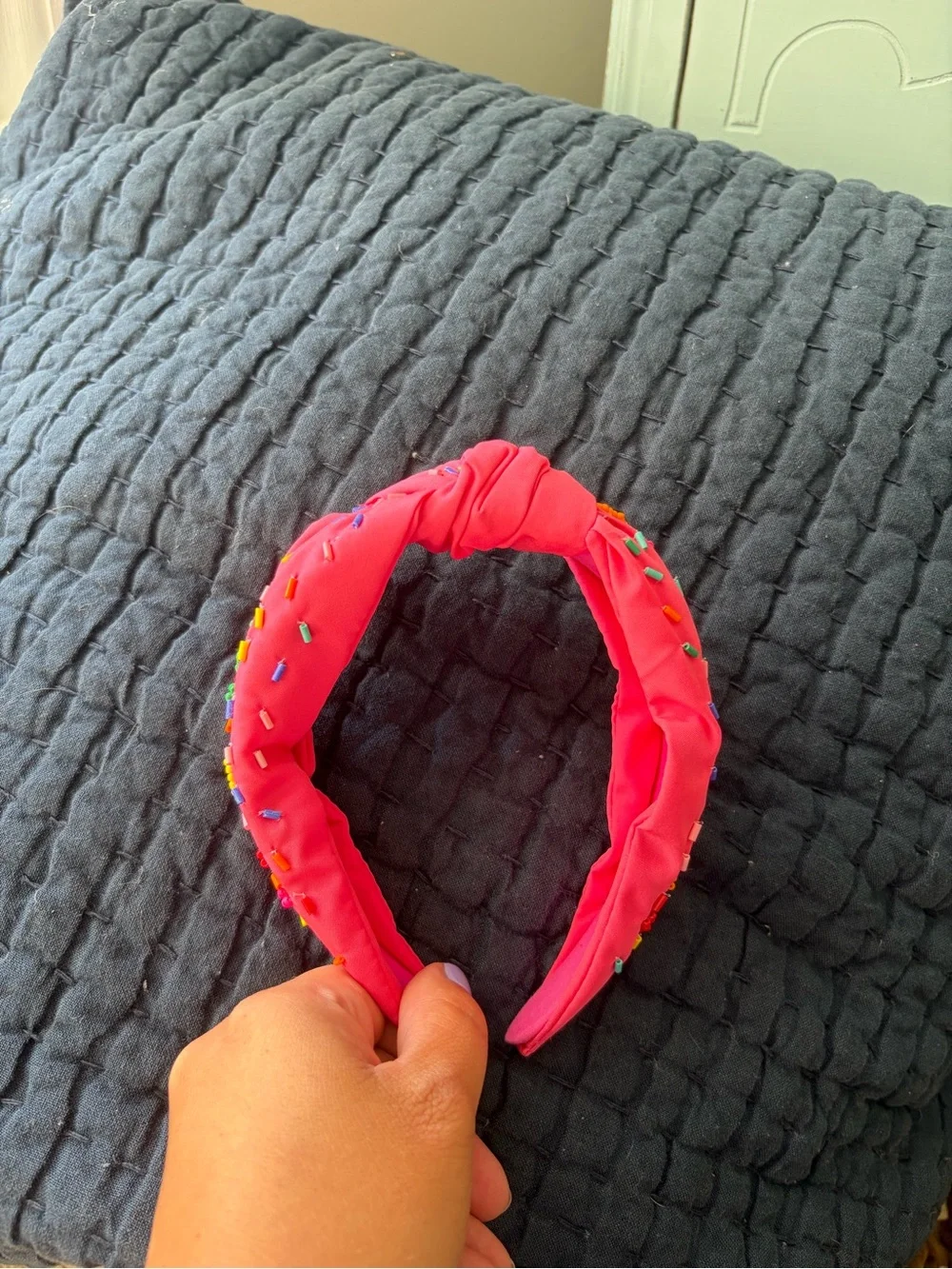 “It’s My Birthday” Pink Topknot Headband